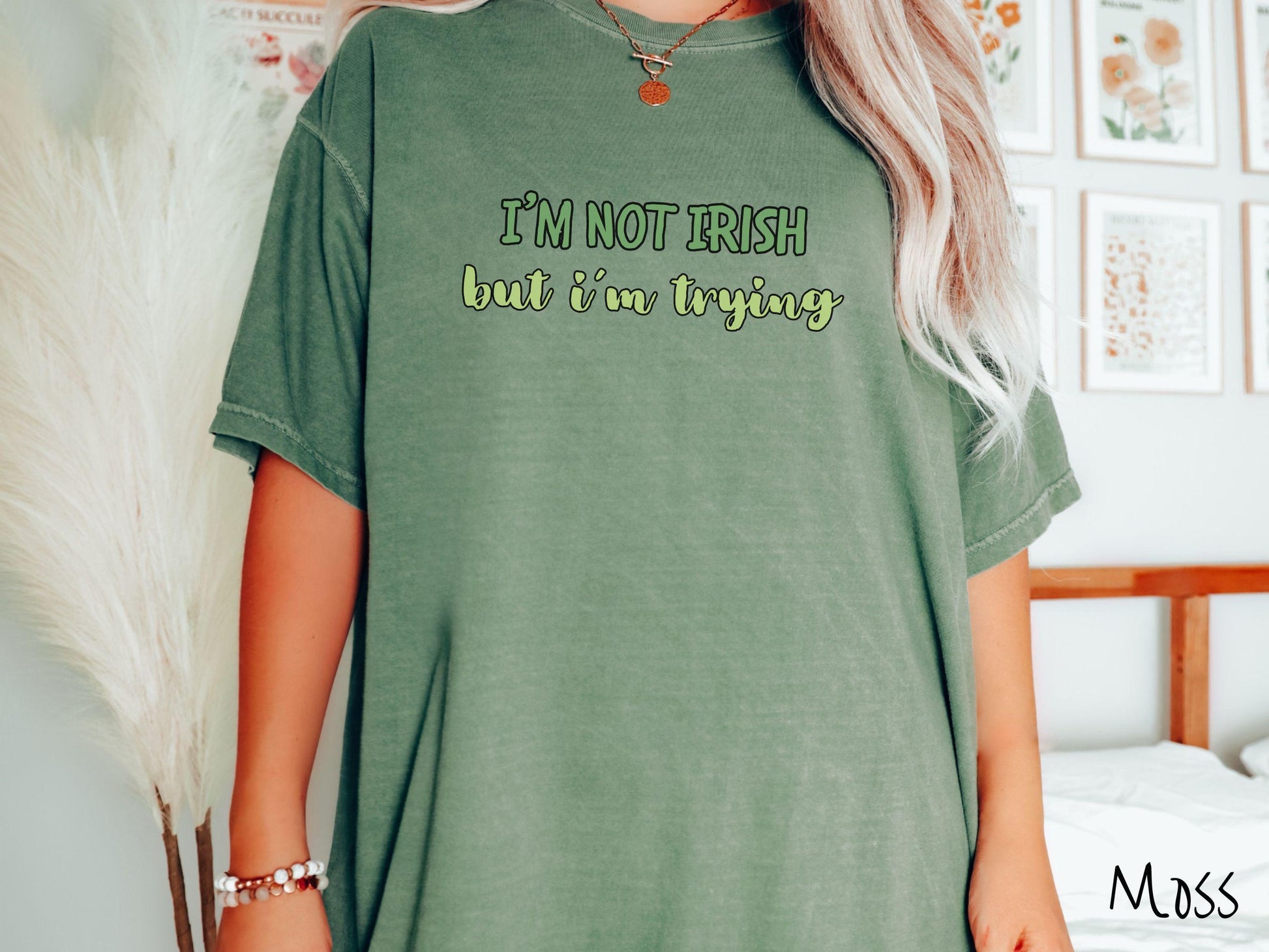 Funny Irish St Patricks Day Shirt, Minimalist Shamrock Tee, Subtle Irish Humor Shirt, Simple & Witty Holiday Tee, Lucky