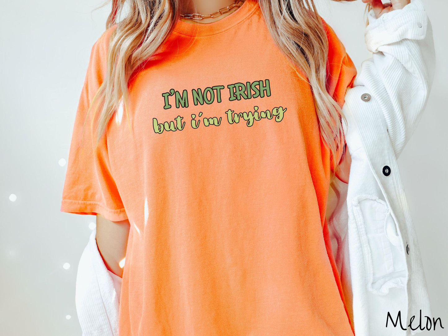 Funny Irish St Patricks Day Shirt, Minimalist Shamrock Tee, Subtle Irish Humor Shirt, Simple & Witty Holiday Tee, Lucky