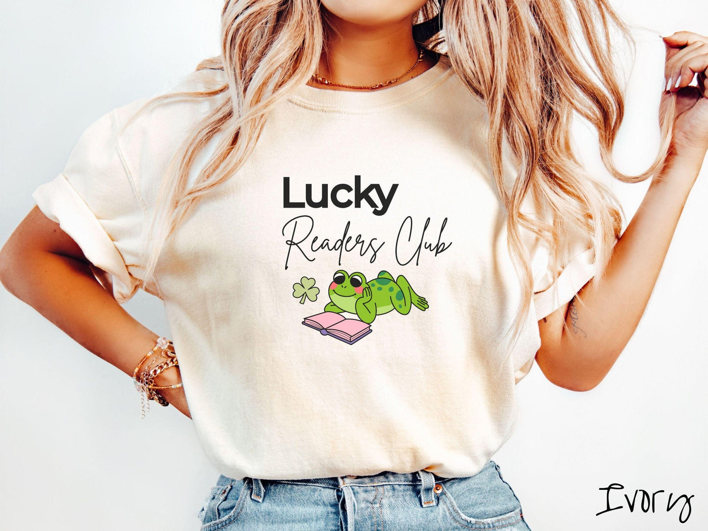 St Patricks Day Reading Teacher Shirt, Lucky Teacher Shamrock Tee, Classroom Holiday Shirt for Educators, Book Club Tee, Lucky Readers Club