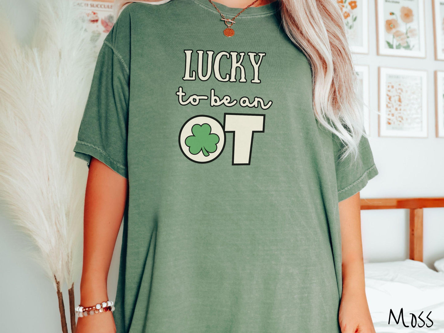 Occupational Therapist St Patricks Day Shirt, Lucky OT Shirt, OT Appreciation Shirt, School OT Shamrock Tee, Therapy Staff Green Shirt