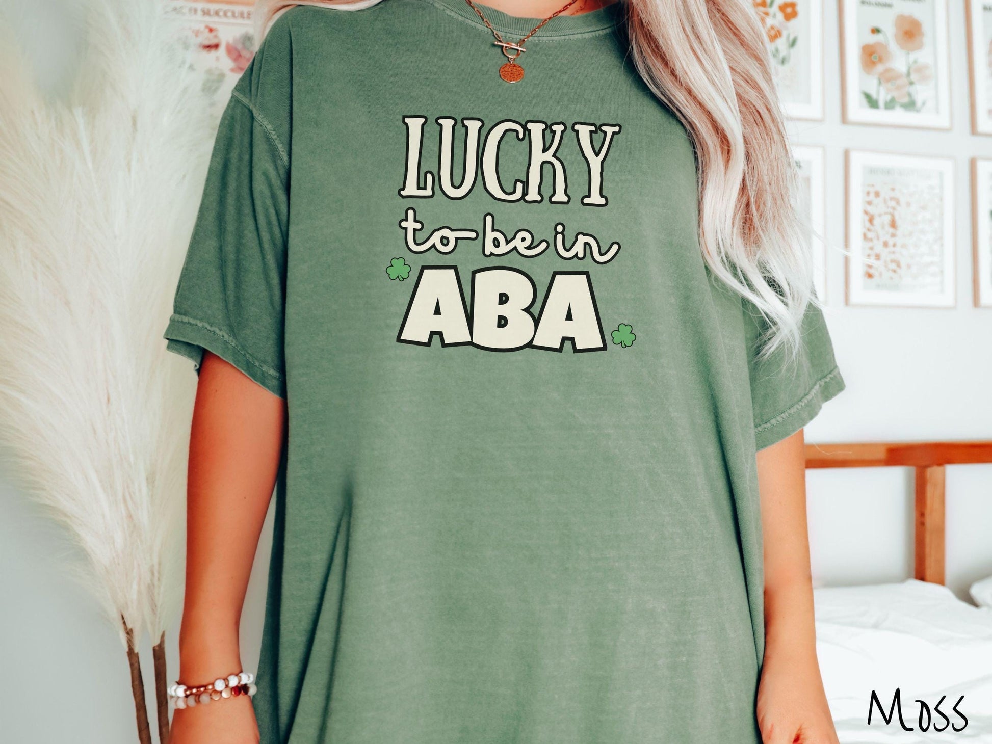 Behavior Technician St Patricks Day Shirt, Lucky RBT Tee, ABA Therapy Shamrock Shirt, Behavior Support Staff Green Shirt