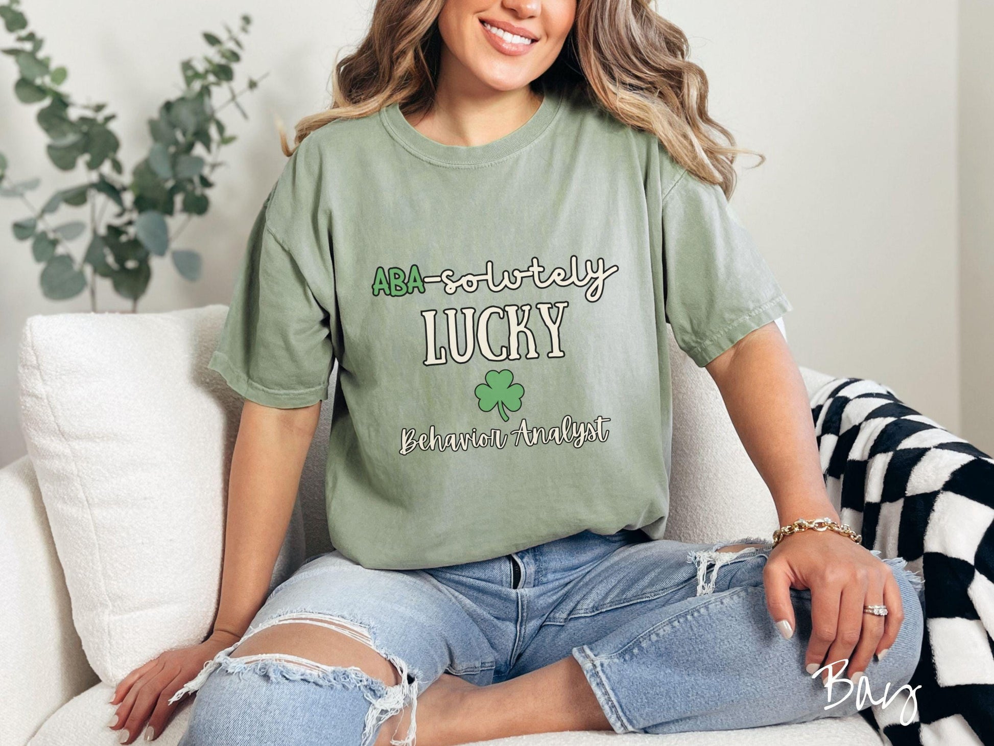 Behavior Technician St Patricks Day Shirt, Lucky RBT Tee, ABA Therapy Shamrock Shirt, Behavior Support Staff Green Shirt