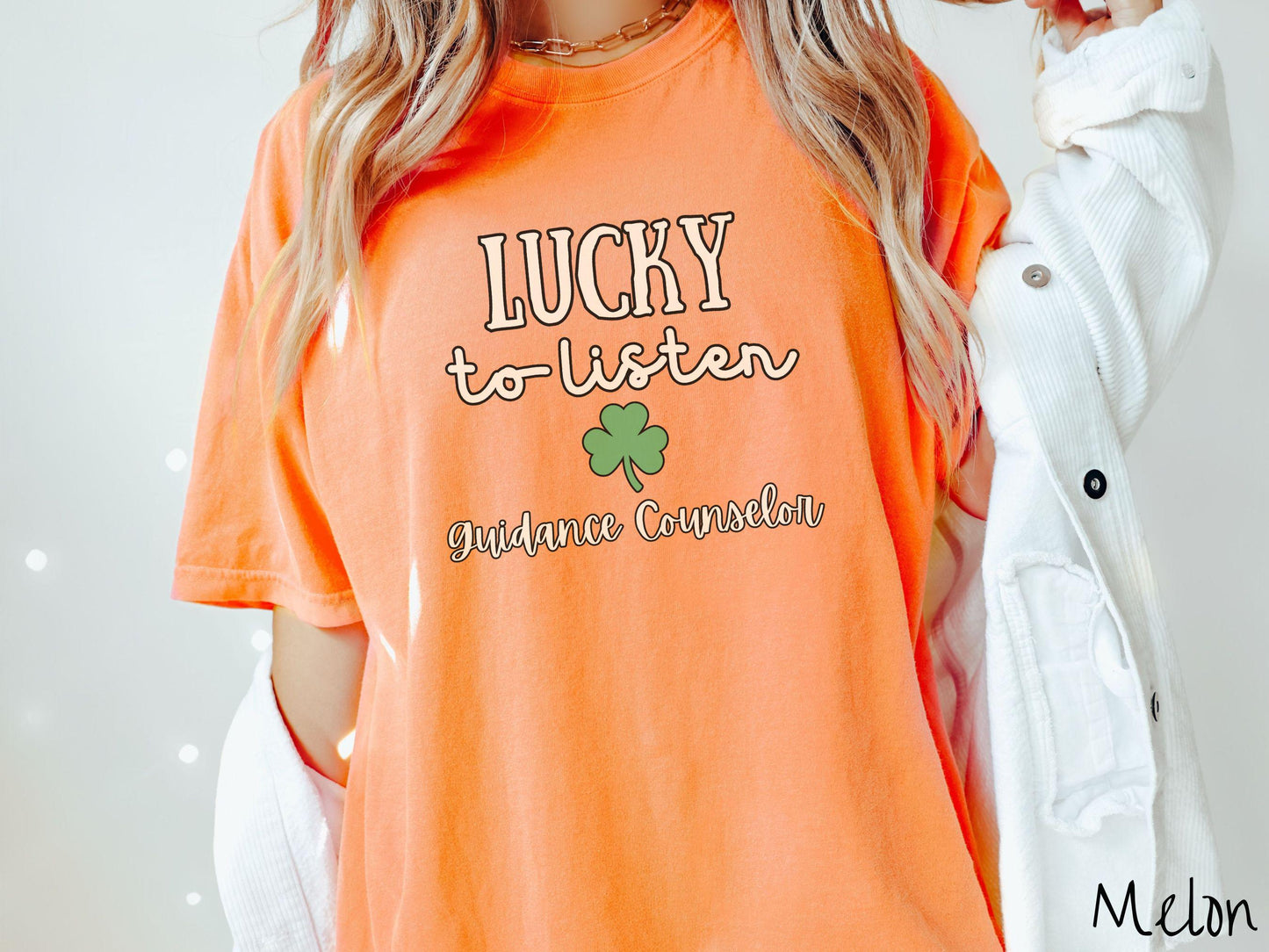 Guidance Counselor St Patricks Day Shirt, Lucky School Counselor Tee, Counselor Shamrock Shirt, Student Support Staff Green Shirt