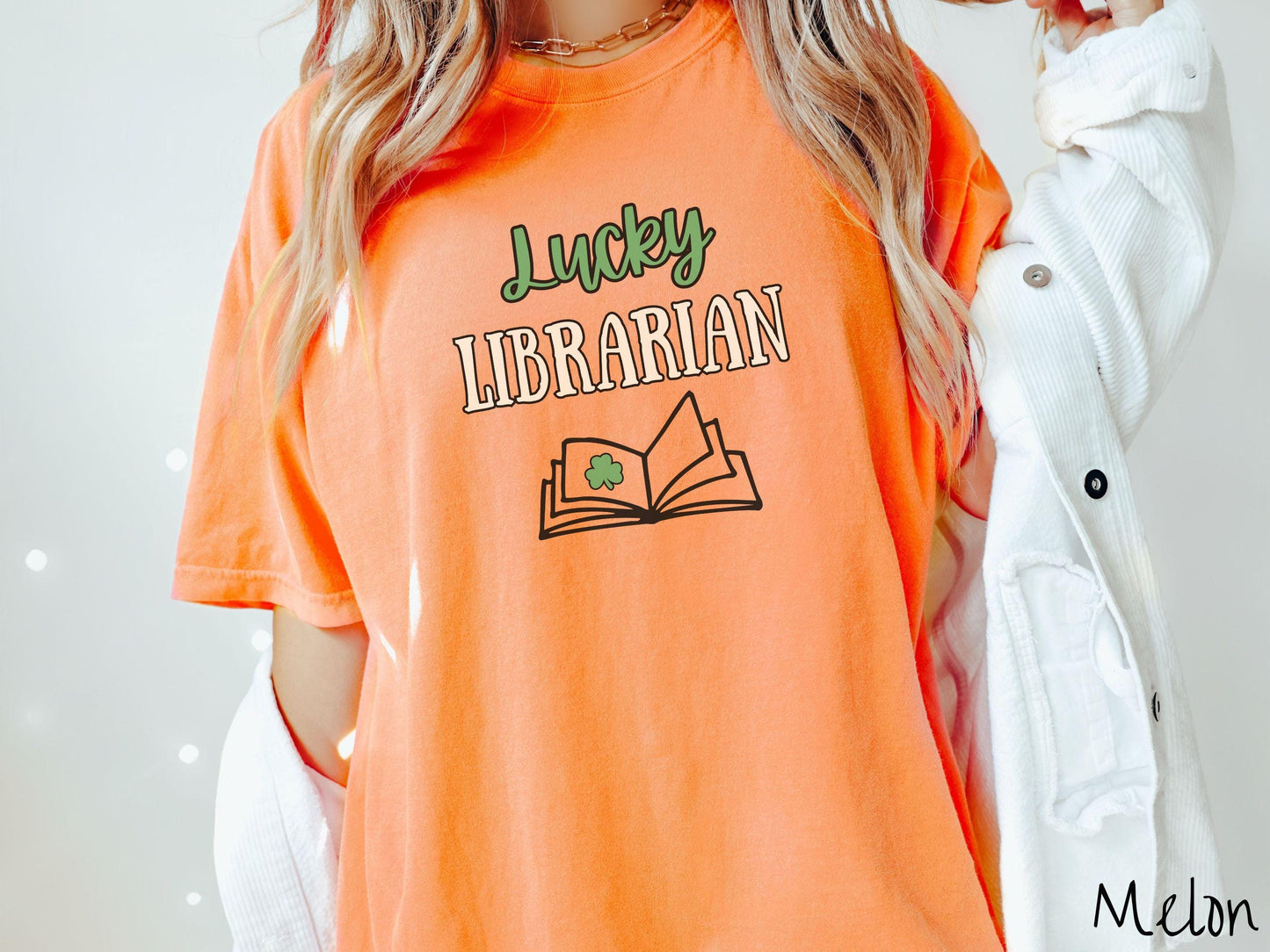 Librarian St Patricks Day Shirt, Lucky Librarian Tee, Book Lover Shamrock Shirt, Library Staff Green Shirt, Reading Teacher Book Tee