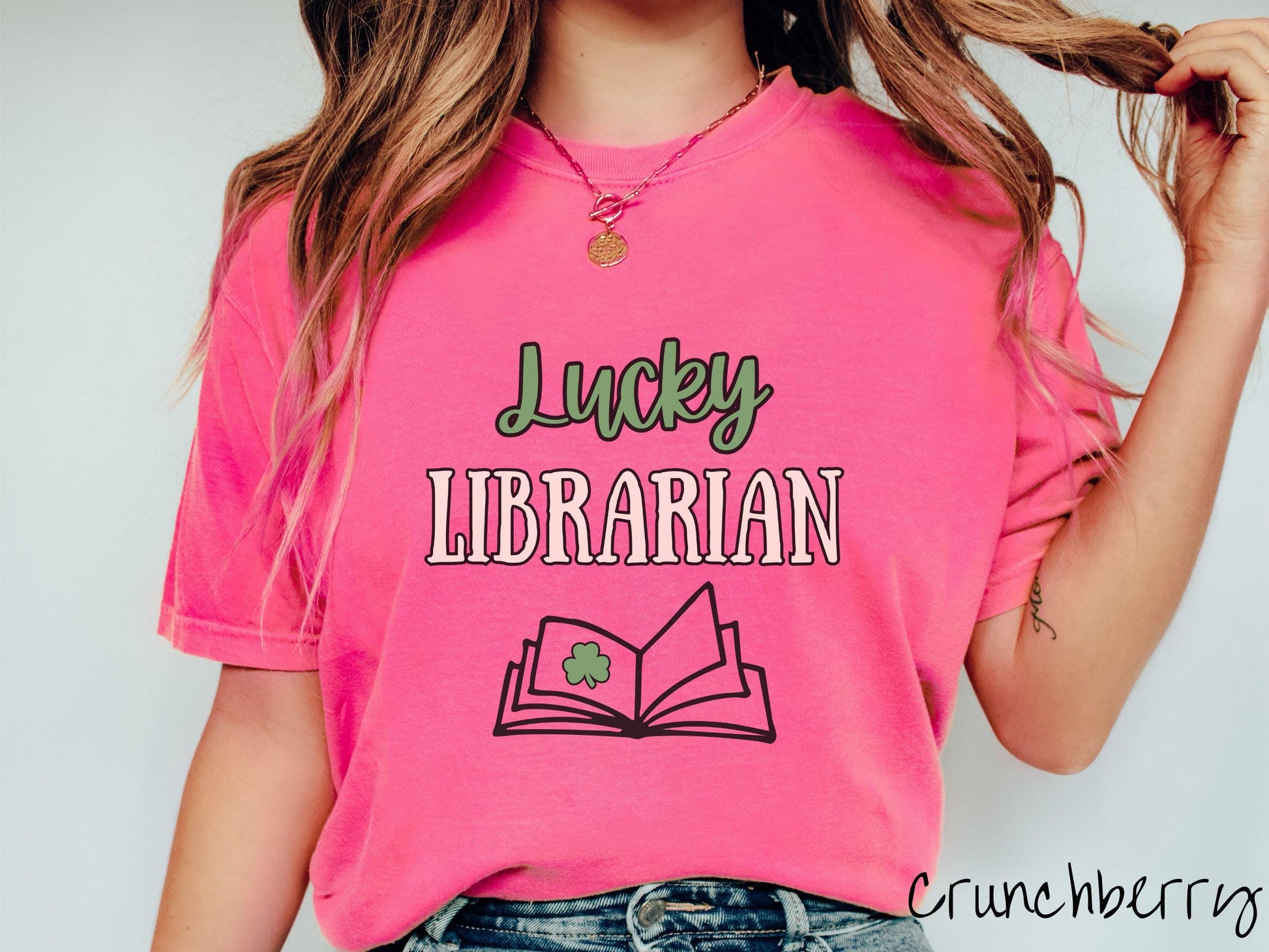 Librarian St Patricks Day Shirt, Lucky Librarian Tee, Book Lover Shamrock Shirt, Library Staff Green Shirt, Reading Teacher Book Tee