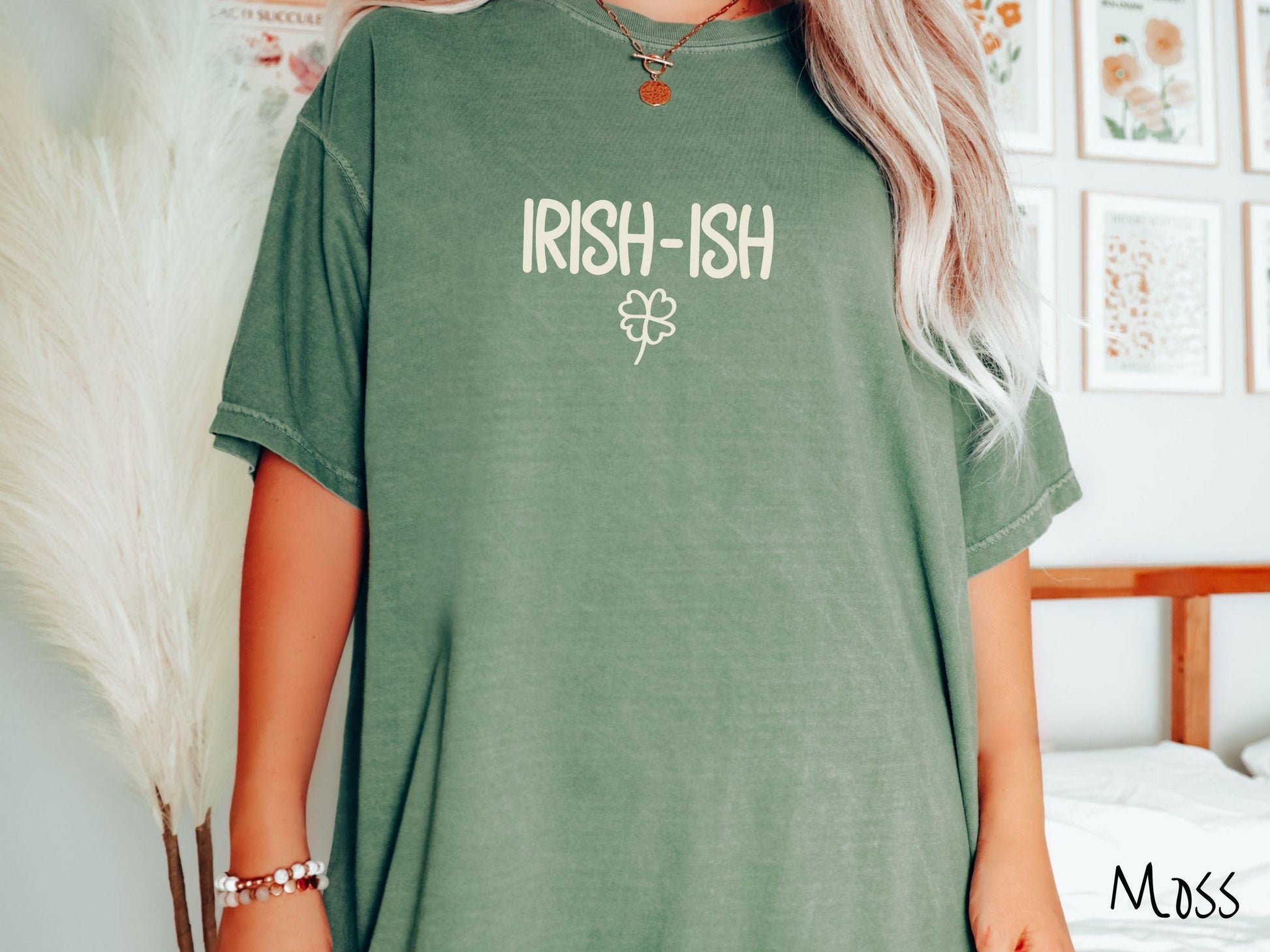 Funny St Patricks Day Shirt, Minimalist Shamrock Tee, Subtle Irish Humor Shirt, Simple & Witty Holiday Tee, Irish-ish