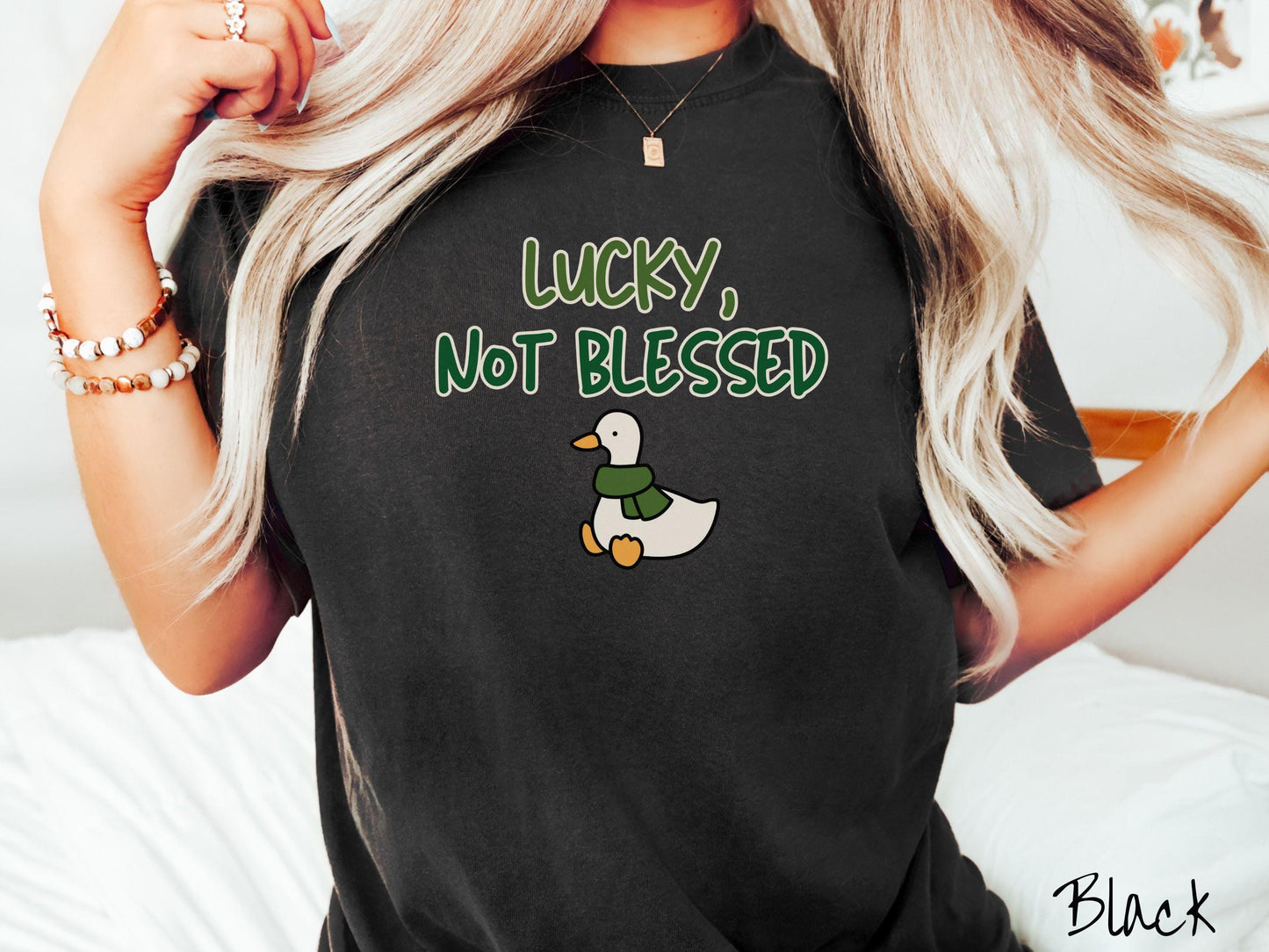 Funny Duck Goose St Patricks Day Shirt, Minimalist Shamrock Tee, Subtle Irish Humor Shirt, Simple & Witty Holiday Tee, Lucky
