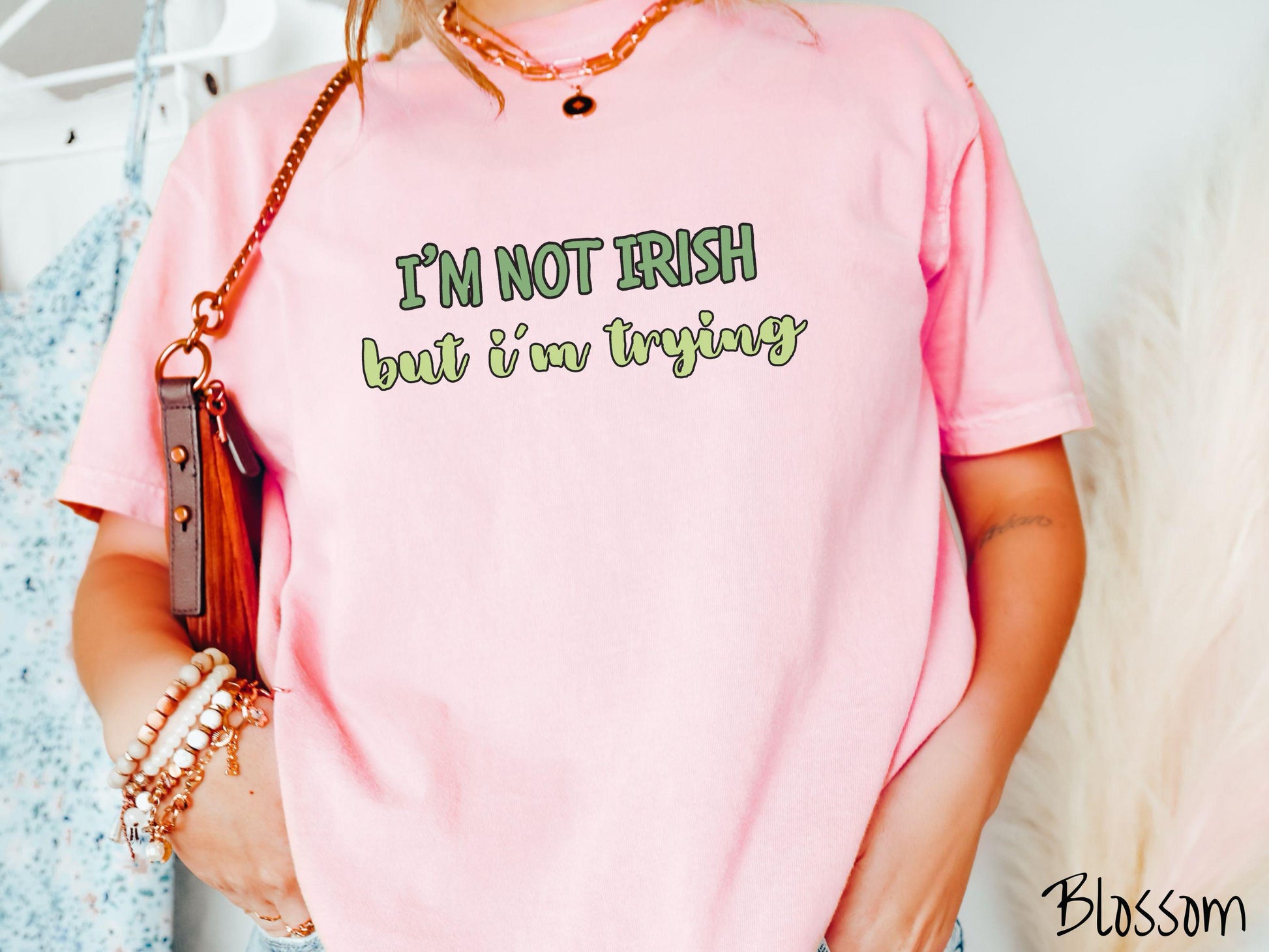 Funny Irish St Patricks Day Shirt, Minimalist Shamrock Tee, Subtle Irish Humor Shirt, Simple & Witty Holiday Tee, Lucky