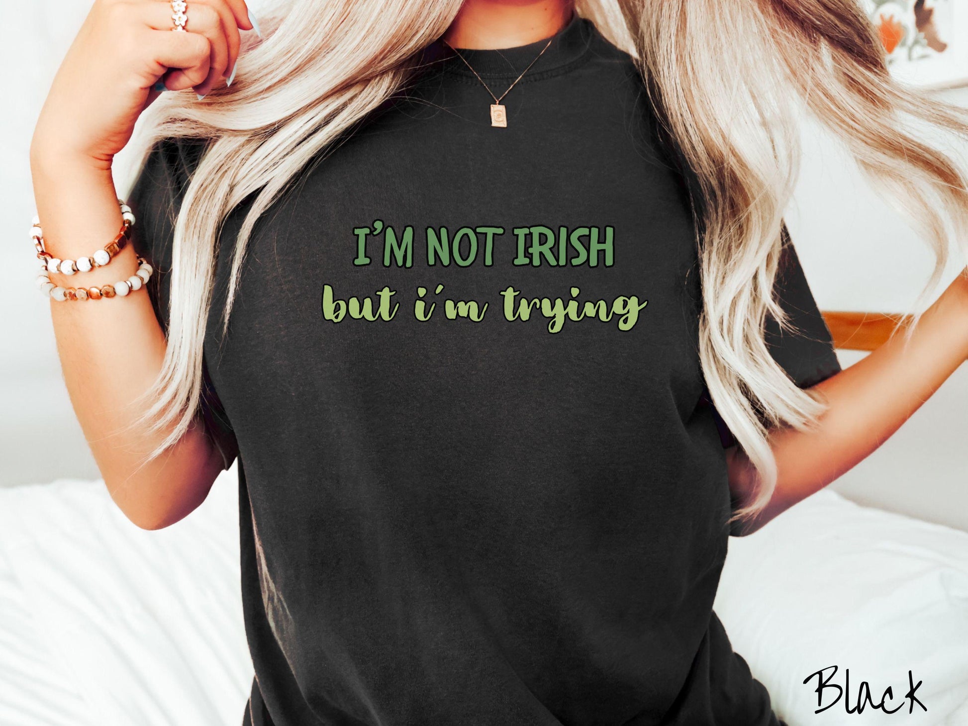 Funny Irish St Patricks Day Shirt, Minimalist Shamrock Tee, Subtle Irish Humor Shirt, Simple & Witty Holiday Tee, Lucky