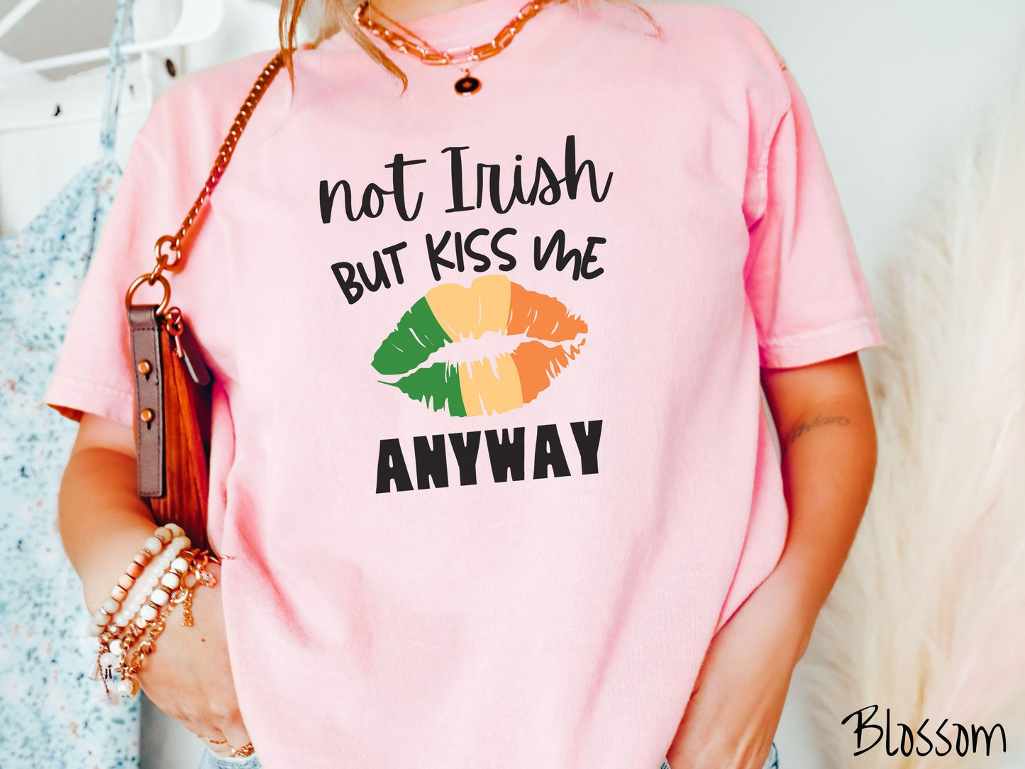 Kiss Me St Patricks Day Shirt, Funny Irish Shamrock Tee, Lucky Green Holiday Shirt, St Pattys Day Graphic Tee, Irish Kiss