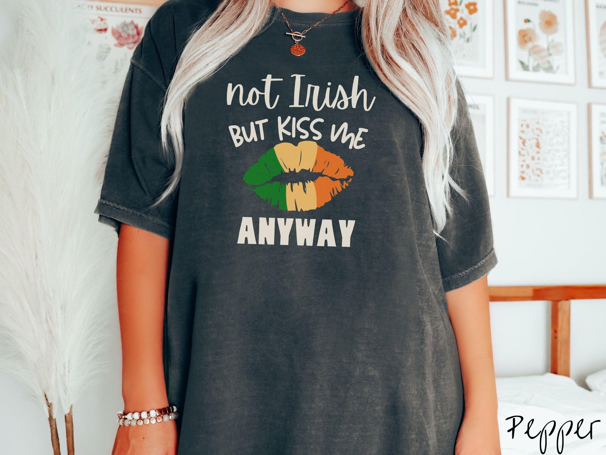 Kiss Me St Patricks Day Shirt, Funny Irish Shamrock Tee, Lucky Green Holiday Shirt, St Pattys Day Graphic Tee, Irish Kiss