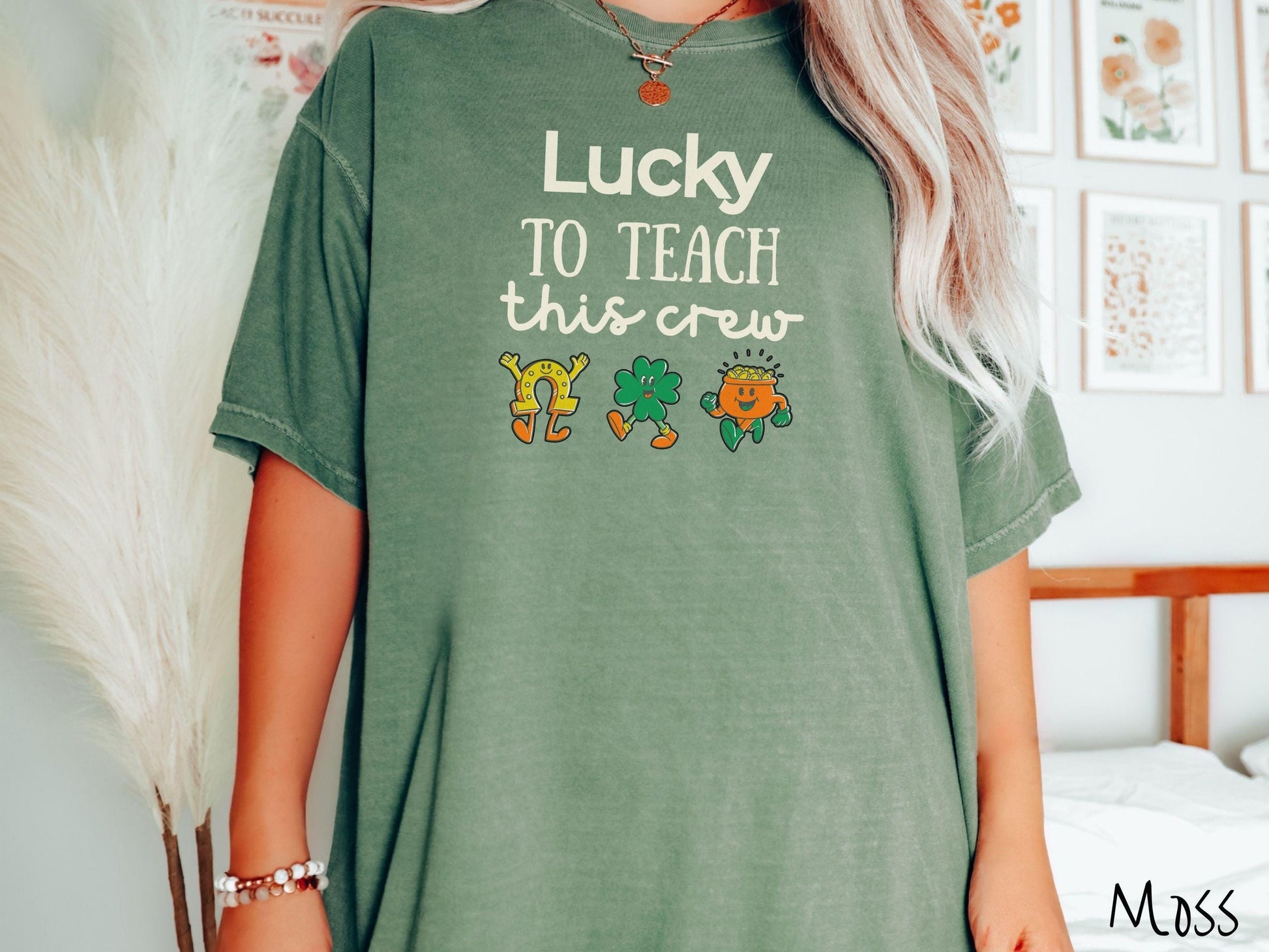 St Patricks Day Teacher Shirt, Lucky Teacher Shamrock Tee, Classroom Holiday Shirt for Educators