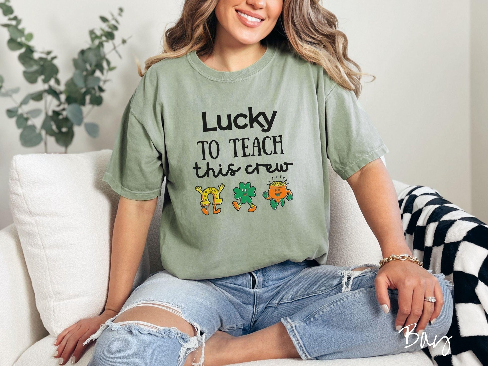 St Patricks Day Teacher Shirt, Lucky Teacher Shamrock Tee, Classroom Holiday Shirt for Educators