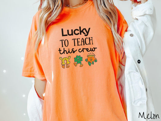 St Patricks Day Teacher Shirt, Lucky Teacher Shamrock Tee, Classroom Holiday Shirt for Educators