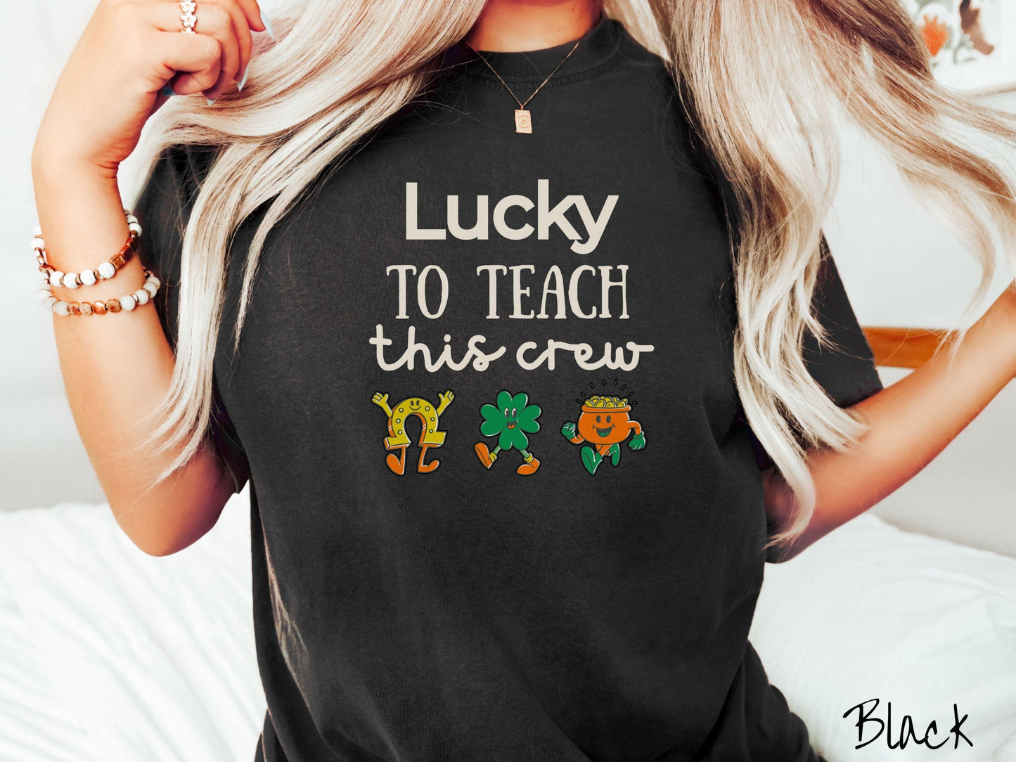 St Patricks Day Teacher Shirt, Lucky Teacher Shamrock Tee, Classroom Holiday Shirt for Educators