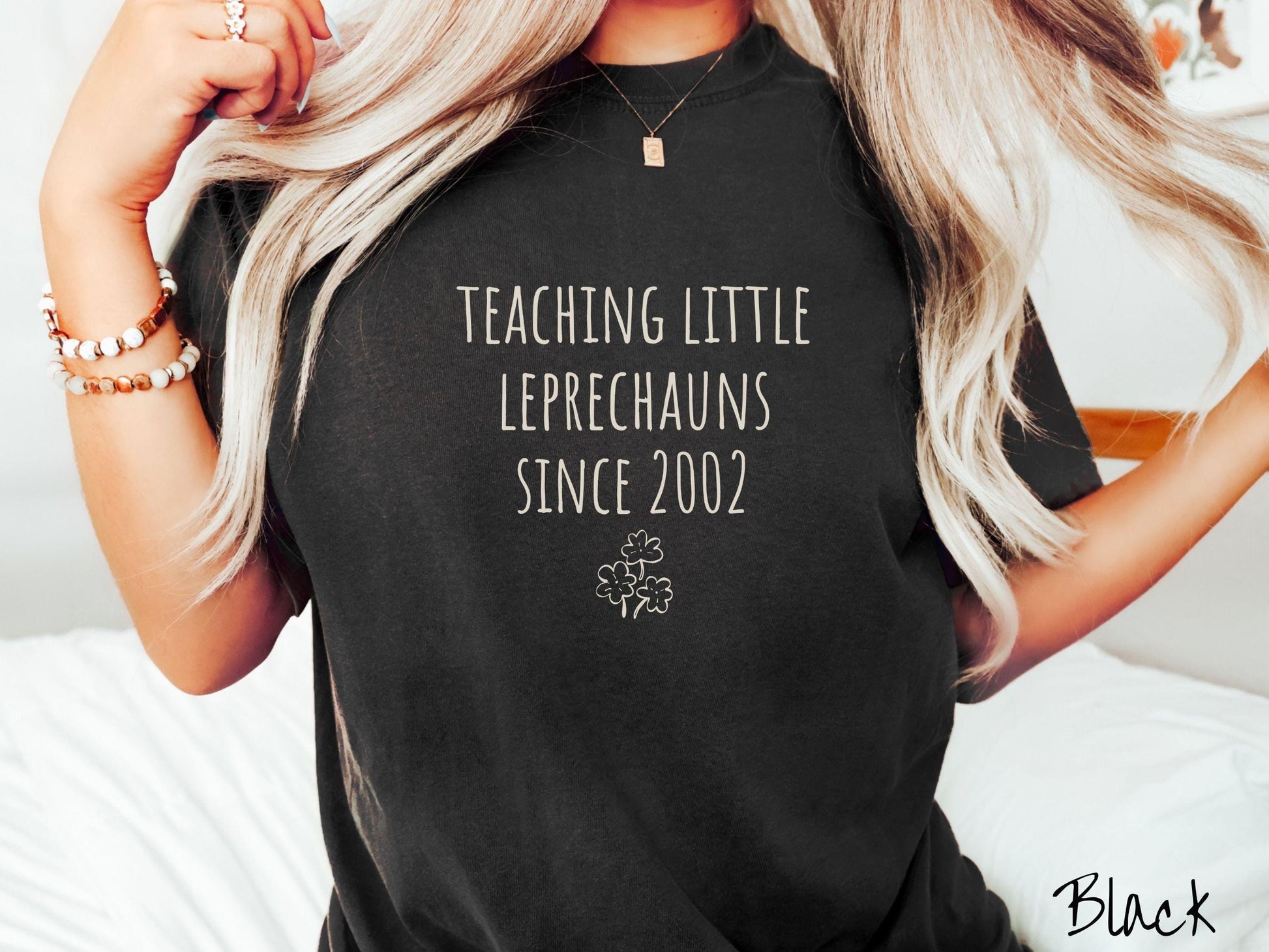 Custom St Patricks Day Teacher Shirt, Personalized Teacher Name Tee, Shamrock Classroom Shirt, Lucky Educator Gift