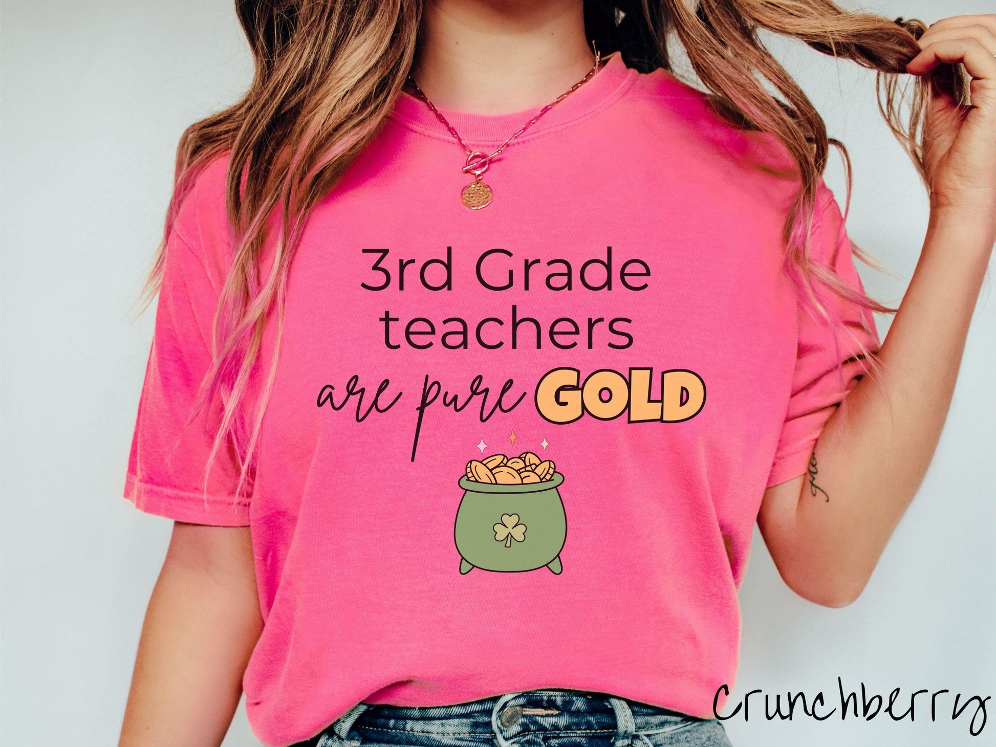 Custom St Patricks Day Teacher Shirt, Personalized Teacher Name Tee, Shamrock Classroom Shirt, Lucky Educator Gift