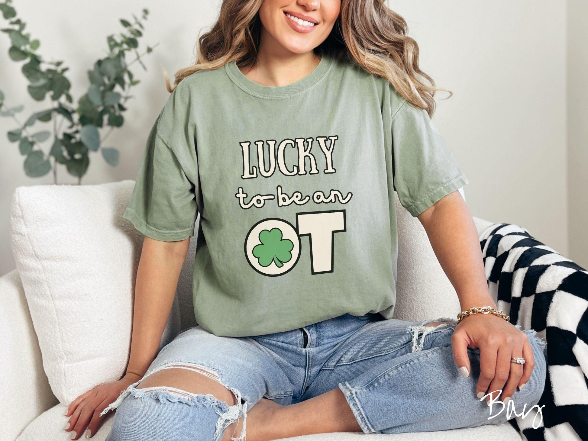 Occupational Therapist St Patricks Day Shirt, Lucky OT Shirt, OT Appreciation Shirt, School OT Shamrock Tee, Therapy Staff Green Shirt