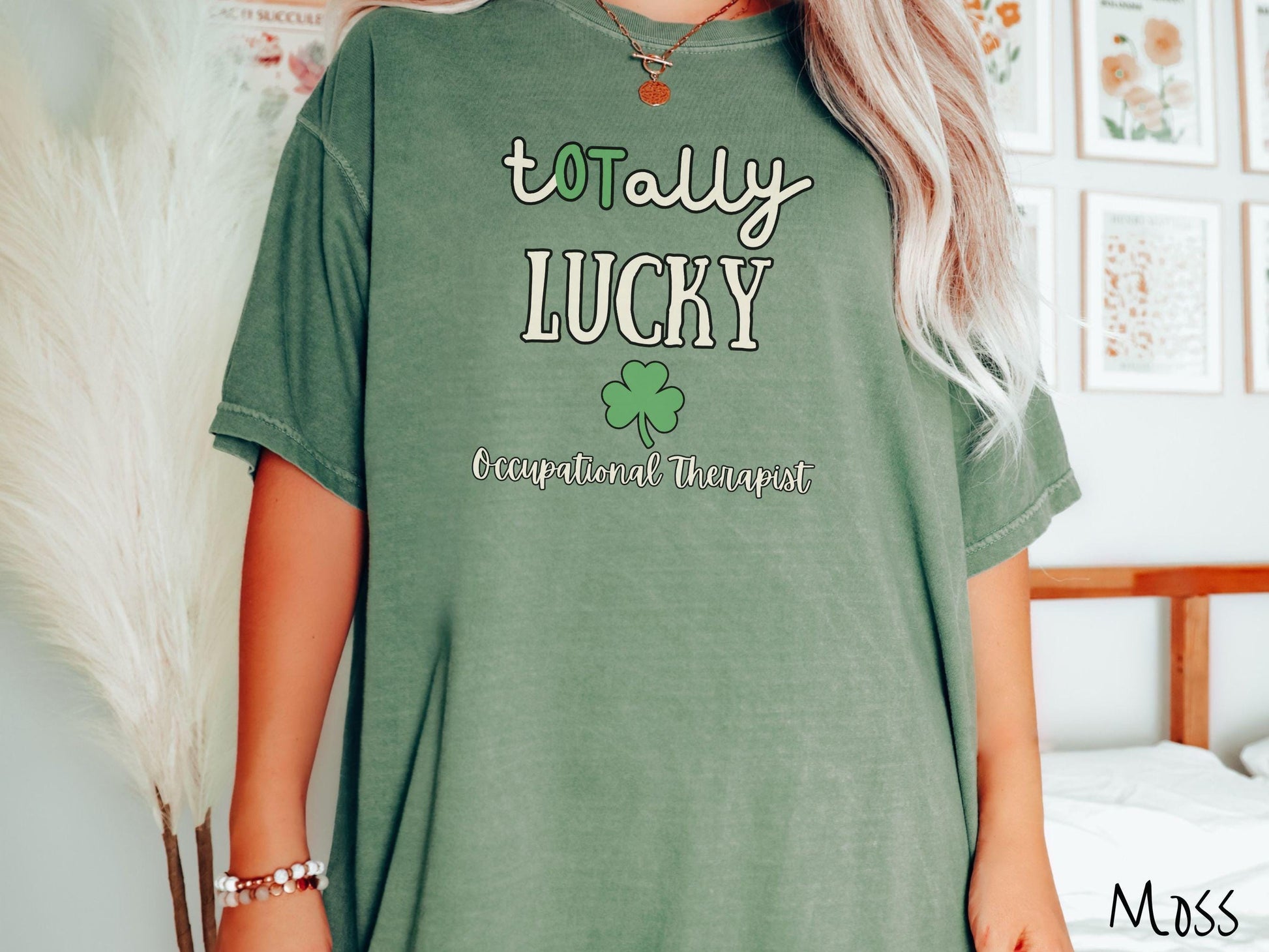 Occupational Therapist St Patricks Day Shirt, Totally Lucky OT Shirt, OT Appreciation Shirt, School OT Shamrock Tee, Therapy Staff Green
