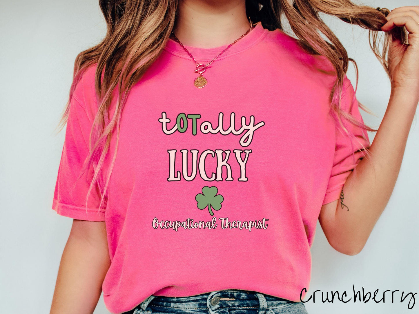 Occupational Therapist St Patricks Day Shirt, Totally Lucky OT Shirt, OT Appreciation Shirt, School OT Shamrock Tee, Therapy Staff Green