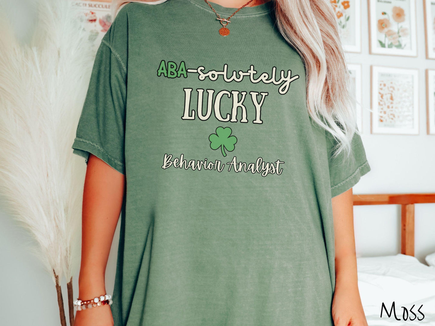 Behavior Technician St Patricks Day Shirt, Lucky RBT Tee, ABA Therapy Shamrock Shirt, Behavior Support Staff Green Shirt