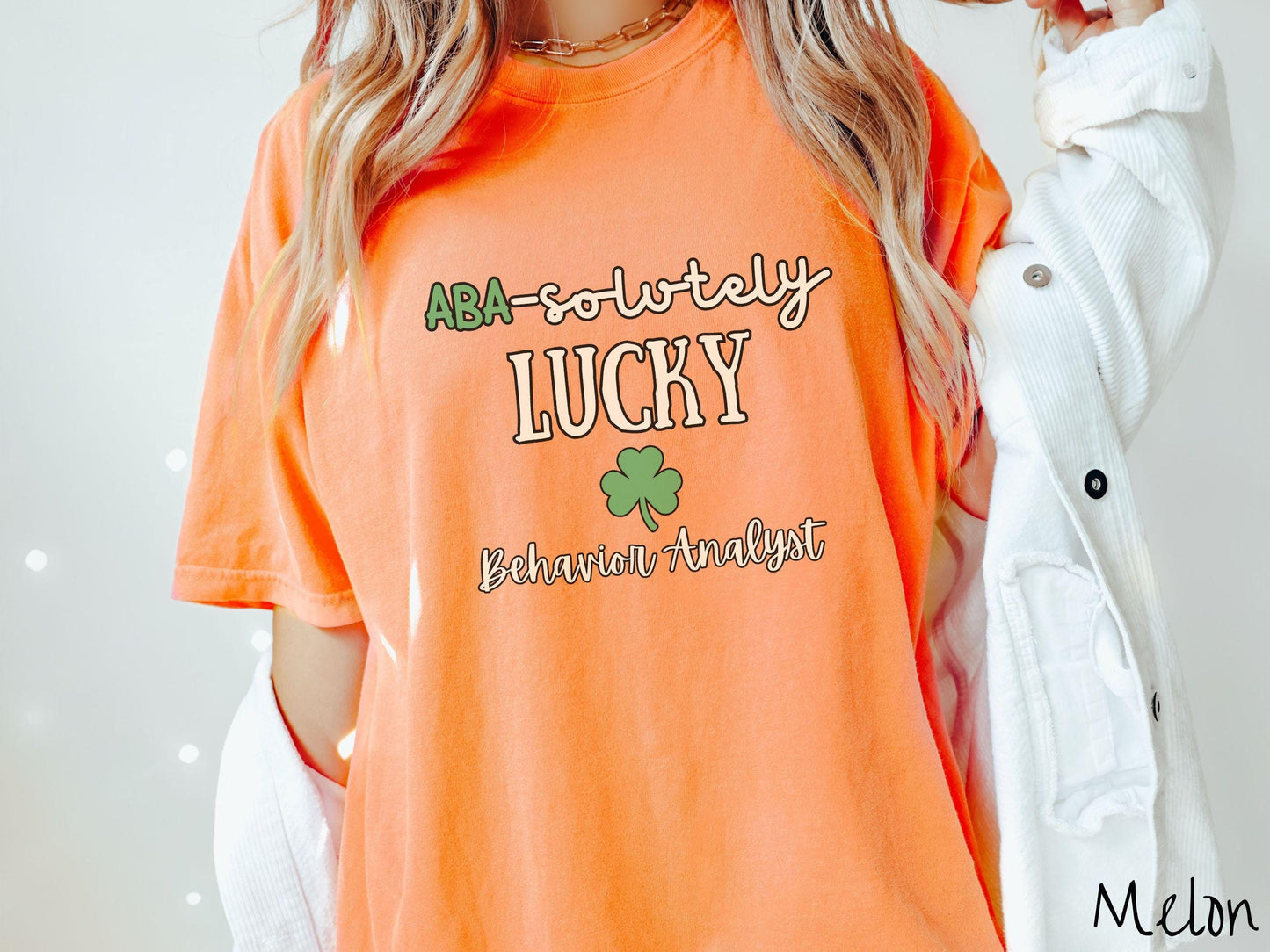 Behavior Technician St Patricks Day Shirt, Lucky RBT Tee, ABA Therapy Shamrock Shirt, Behavior Support Staff Green Shirt