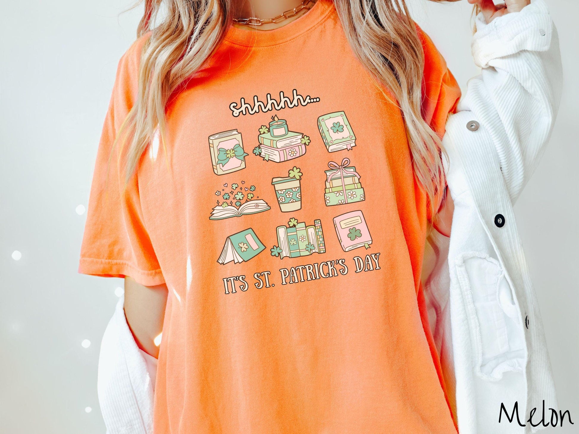 Librarian St Patricks Day Shirt, Lucky Librarian Tee, Book Lover Shamrock Shirt, Library Staff Green Shirt, Reading Teacher Grid Tee