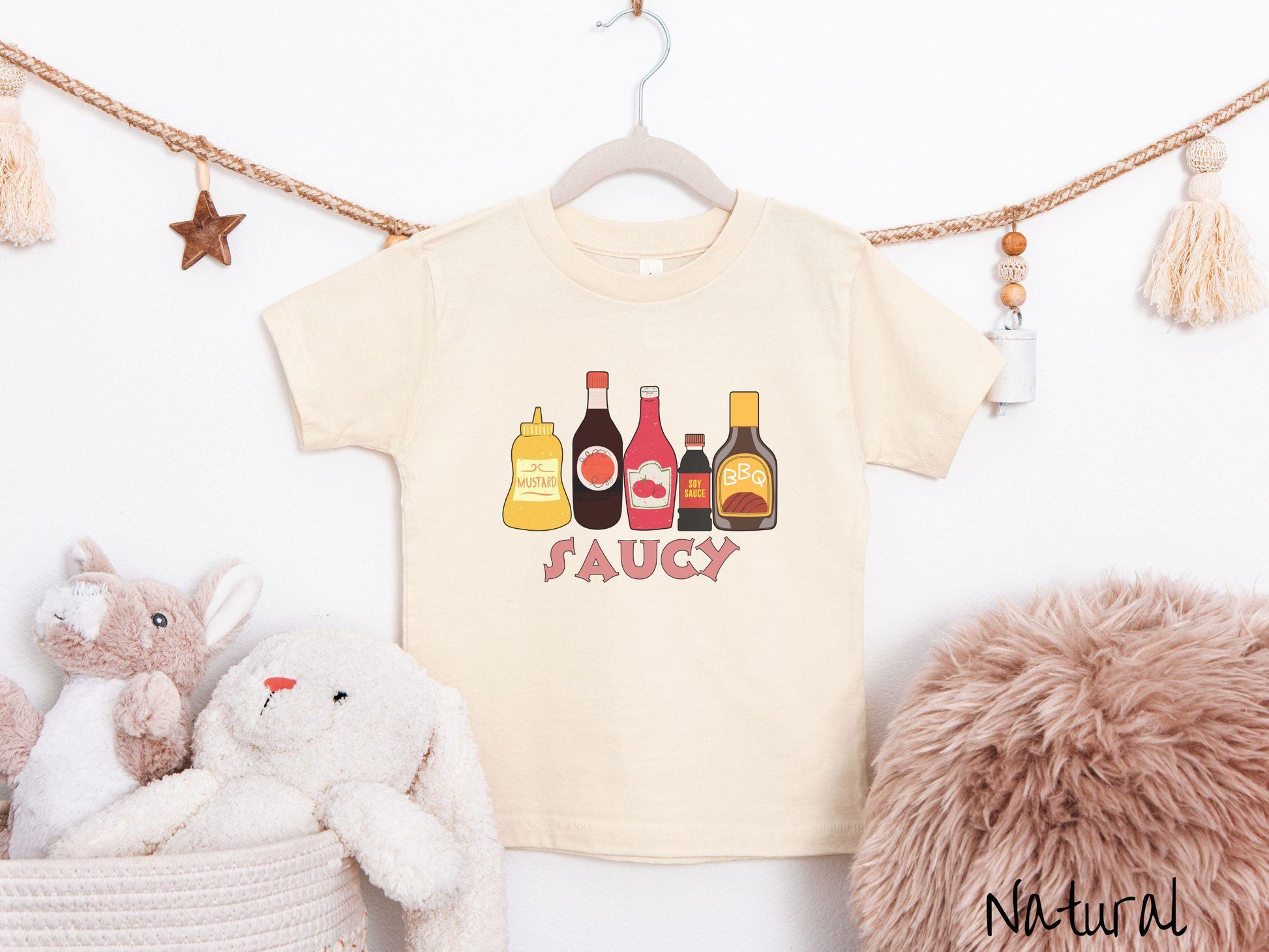 Toddler Saucy Shirt, Bella Canvas Tee for Kids, Pun Sauces Tee, Funny Joke for Children, Food Shirt