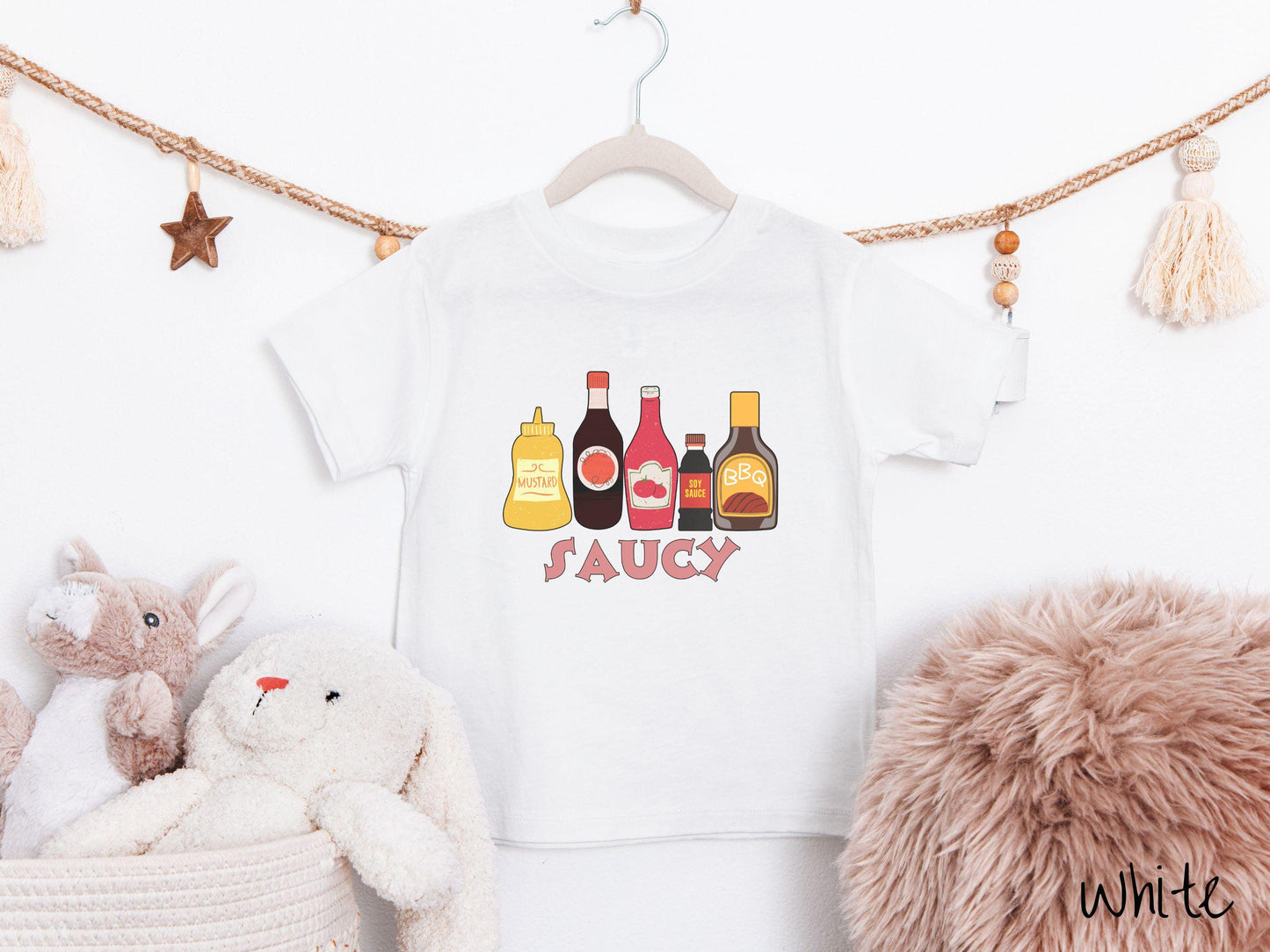 Toddler Saucy Shirt, Bella Canvas Tee for Kids, Pun Sauces Tee, Funny Joke for Children, Food Shirt