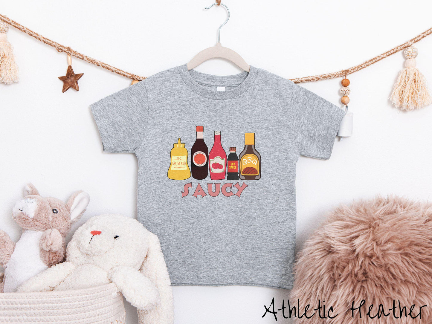 Toddler Saucy Shirt, Bella Canvas Tee for Kids, Pun Sauces Tee, Funny Joke for Children, Food Shirt