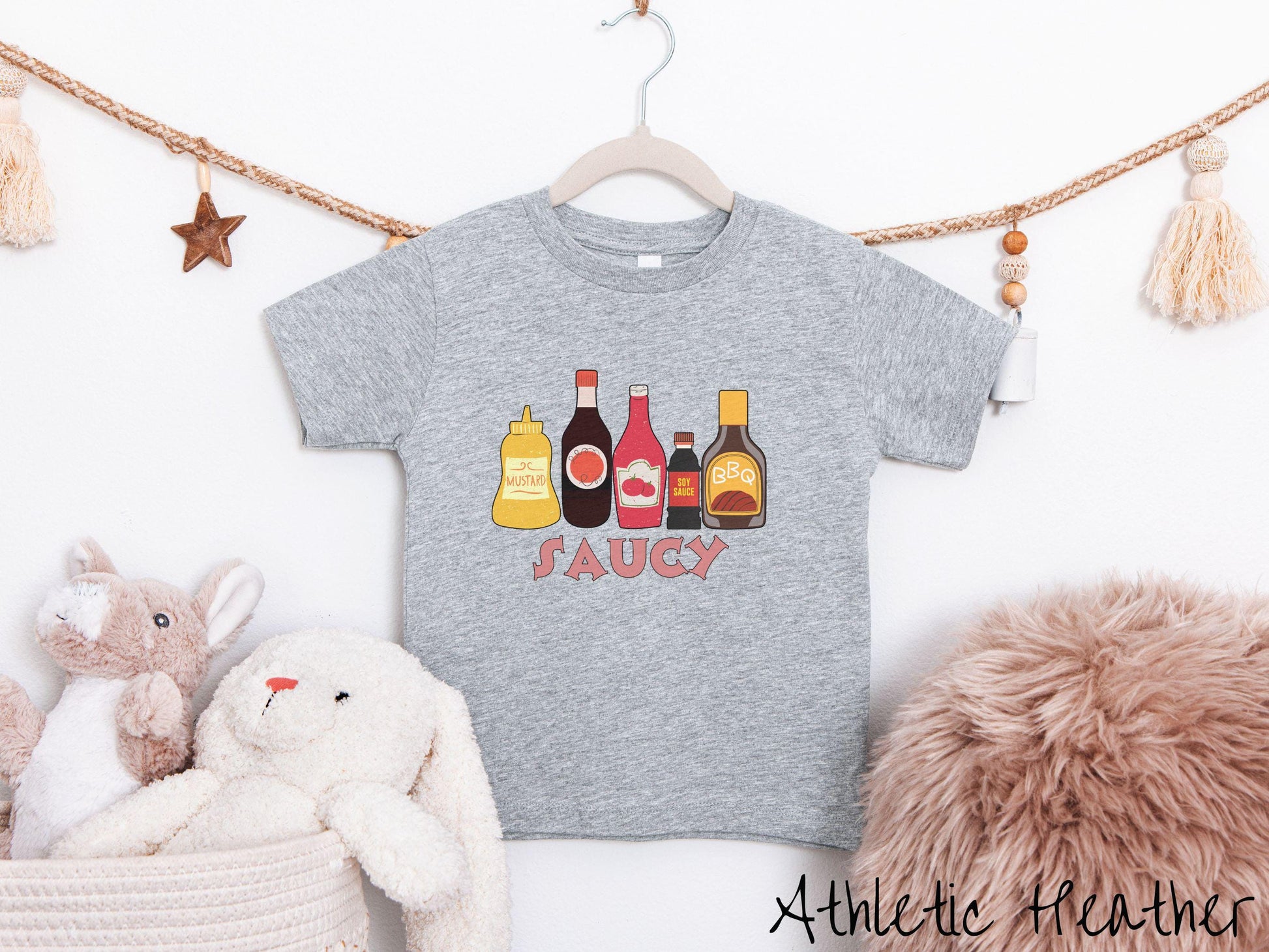 Toddler Saucy Shirt, Bella Canvas Tee for Kids, Pun Sauces Tee, Funny Joke for Children, Food Shirt