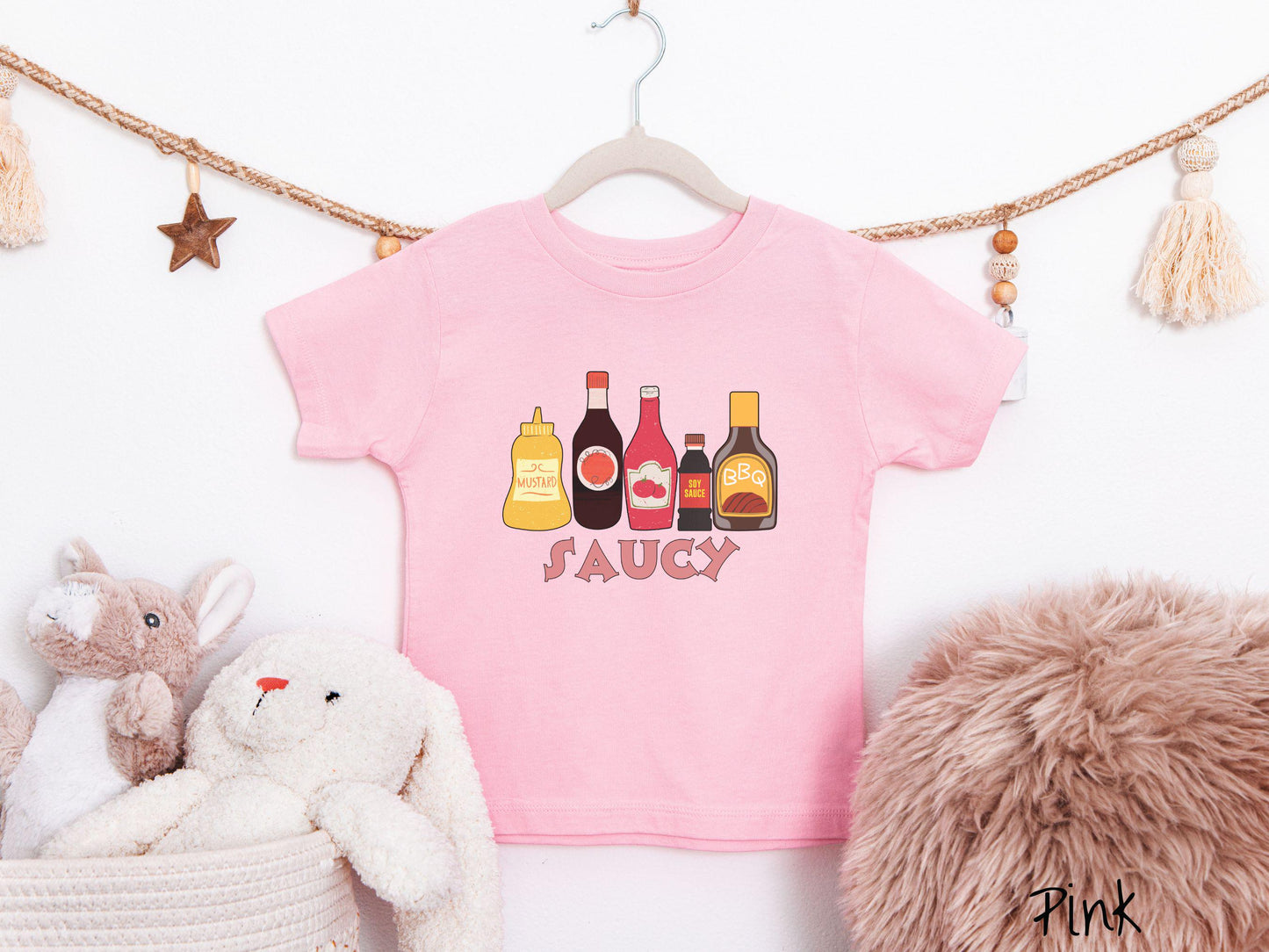 Toddler Saucy Shirt, Bella Canvas Tee for Kids, Pun Sauces Tee, Funny Joke for Children, Food Shirt