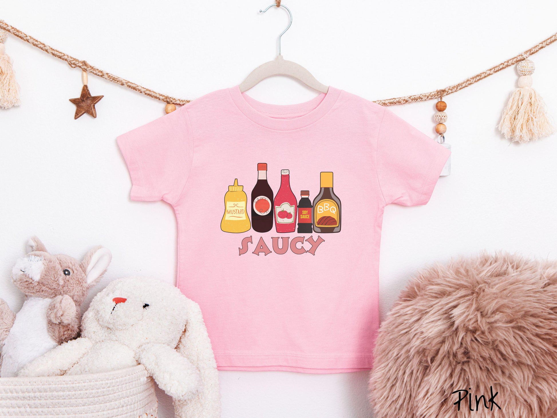 Toddler Saucy Shirt, Bella Canvas Tee for Kids, Pun Sauces Tee, Funny Joke for Children, Food Shirt