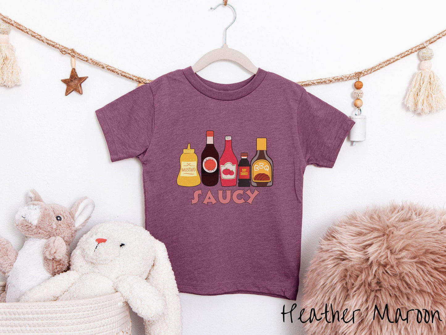 Toddler Saucy Shirt, Bella Canvas Tee for Kids, Pun Sauces Tee, Funny Joke for Children, Food Shirt