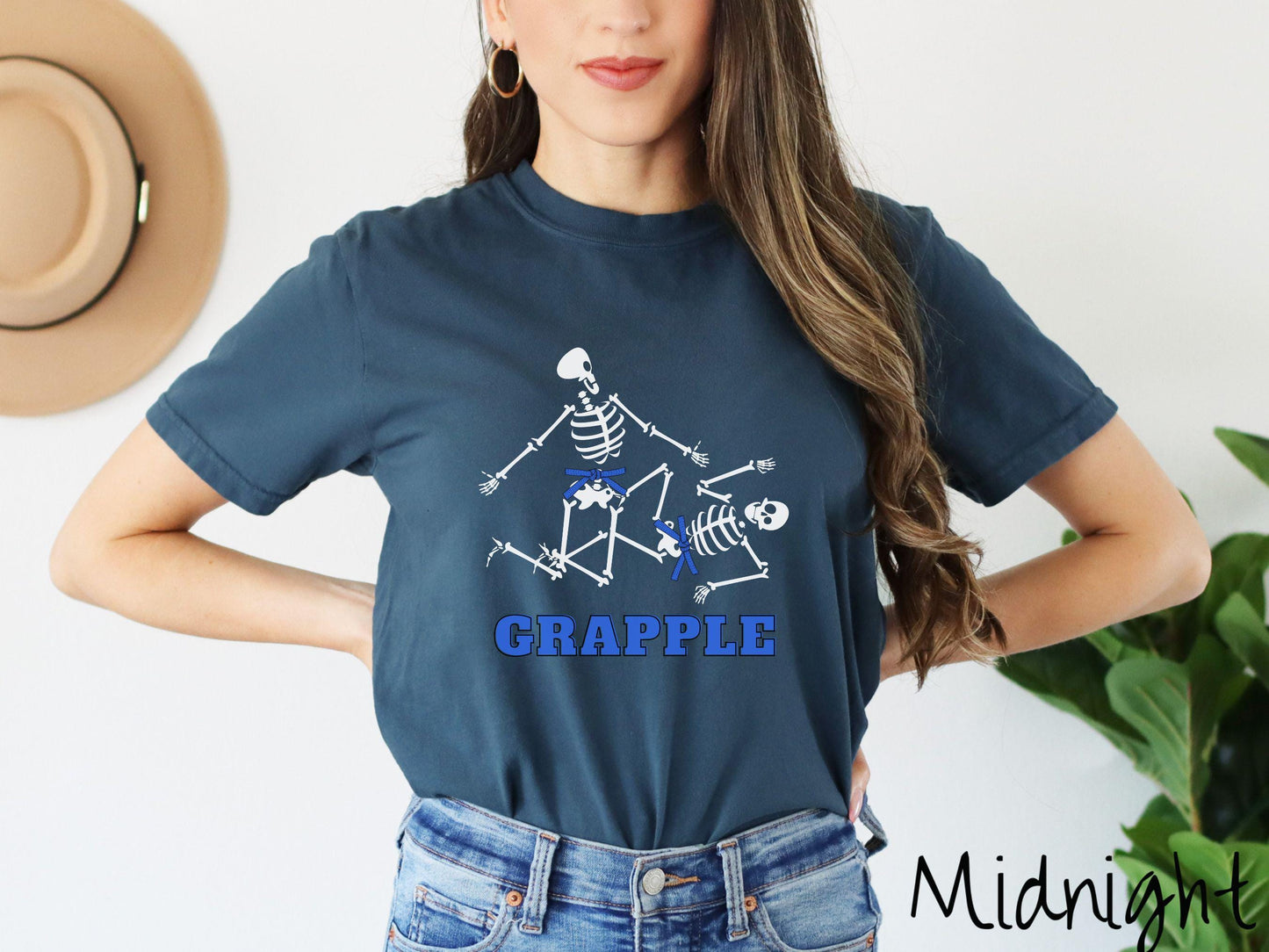 Blue Belt Skeleton Brazilian Jiu Jitsu Shirt, Gift for BJJ and MMA Lovers!