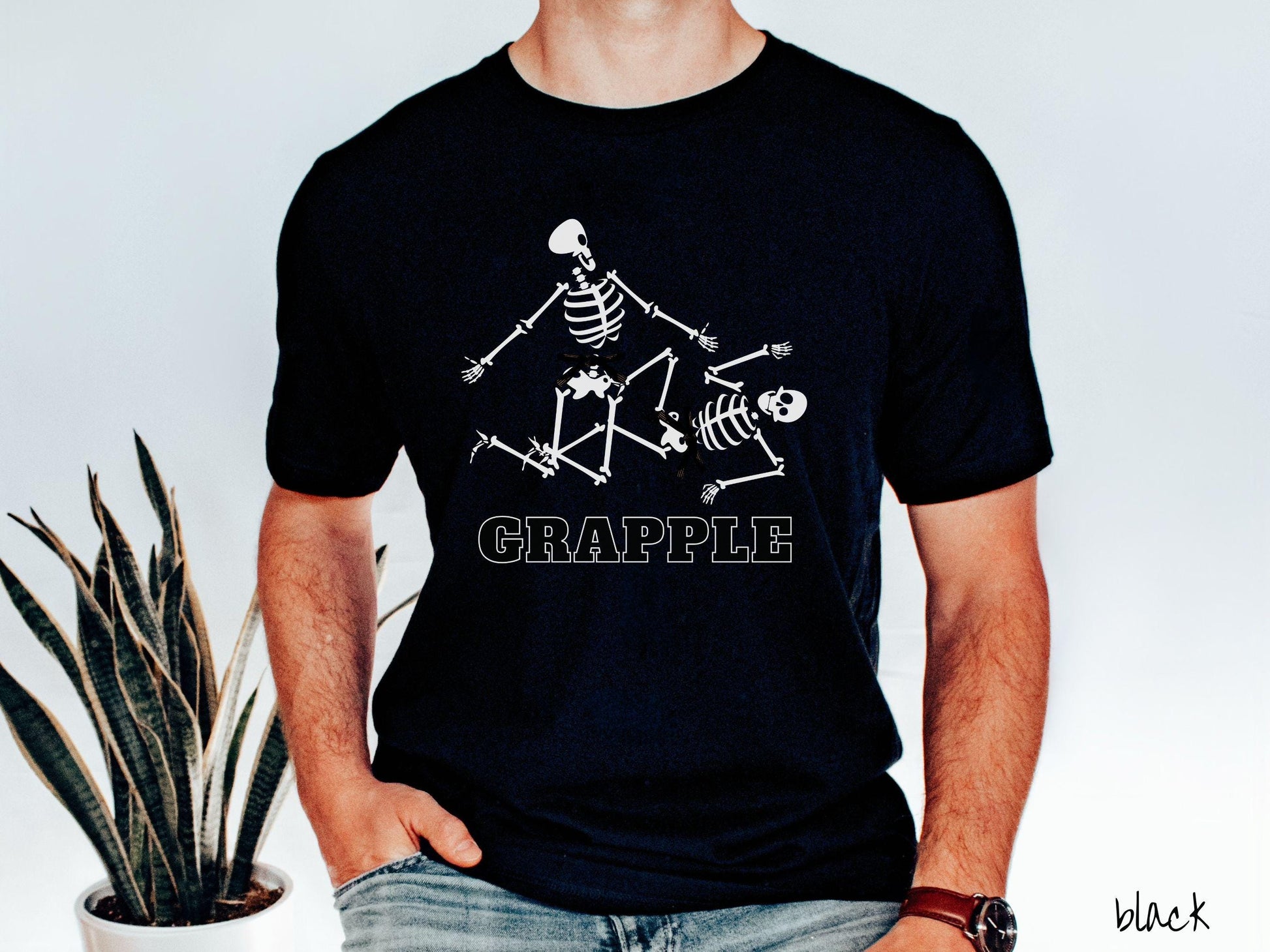 Black Belt Skeleton Brazilian Jiu Jitsu Shirt, Gift for BJJ and MMA Lovers!