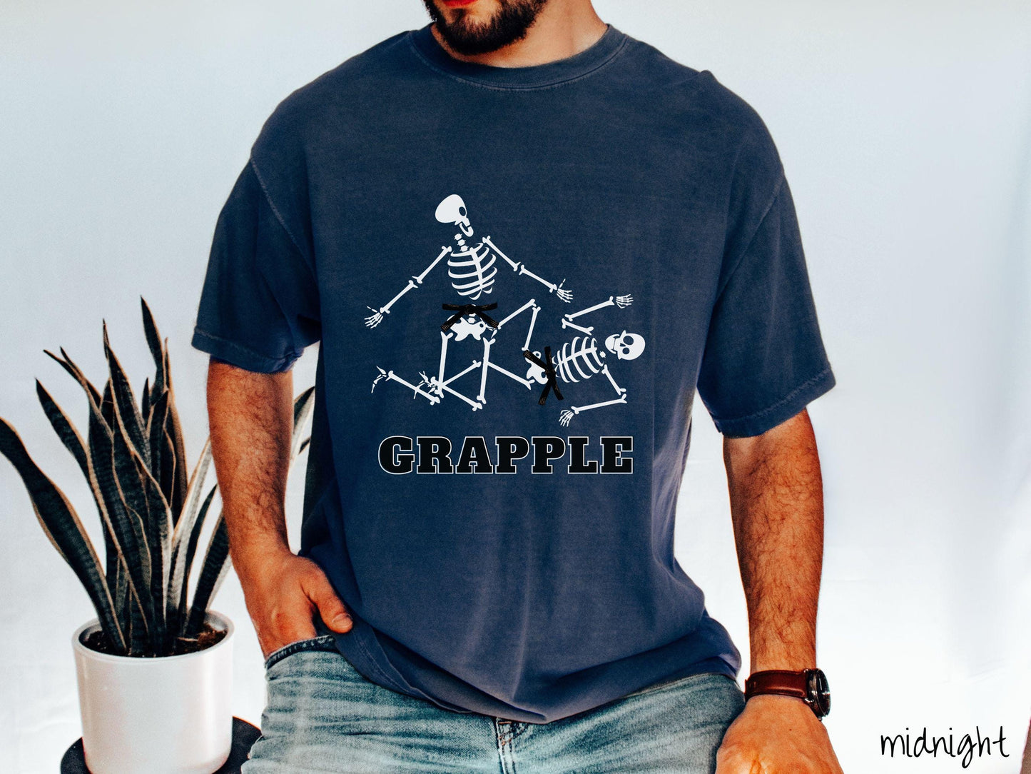 Black Belt Skeleton Brazilian Jiu Jitsu Shirt, Gift for BJJ and MMA Lovers!