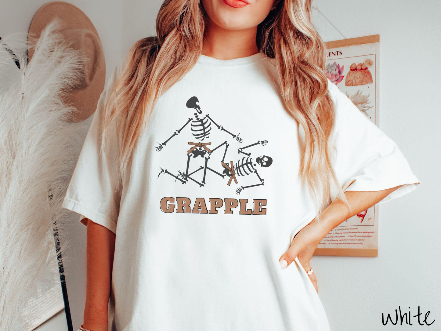 Brown Belt Skeleton Brazilian Jiu Jitsu Shirt, Gift for BJJ and MMA Lovers!