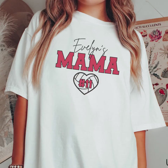 Custom Retro Varsity Volleyball Comfort Colors Shirt for Moms, Aunts, and Grandmas! Personalize to your Liking!