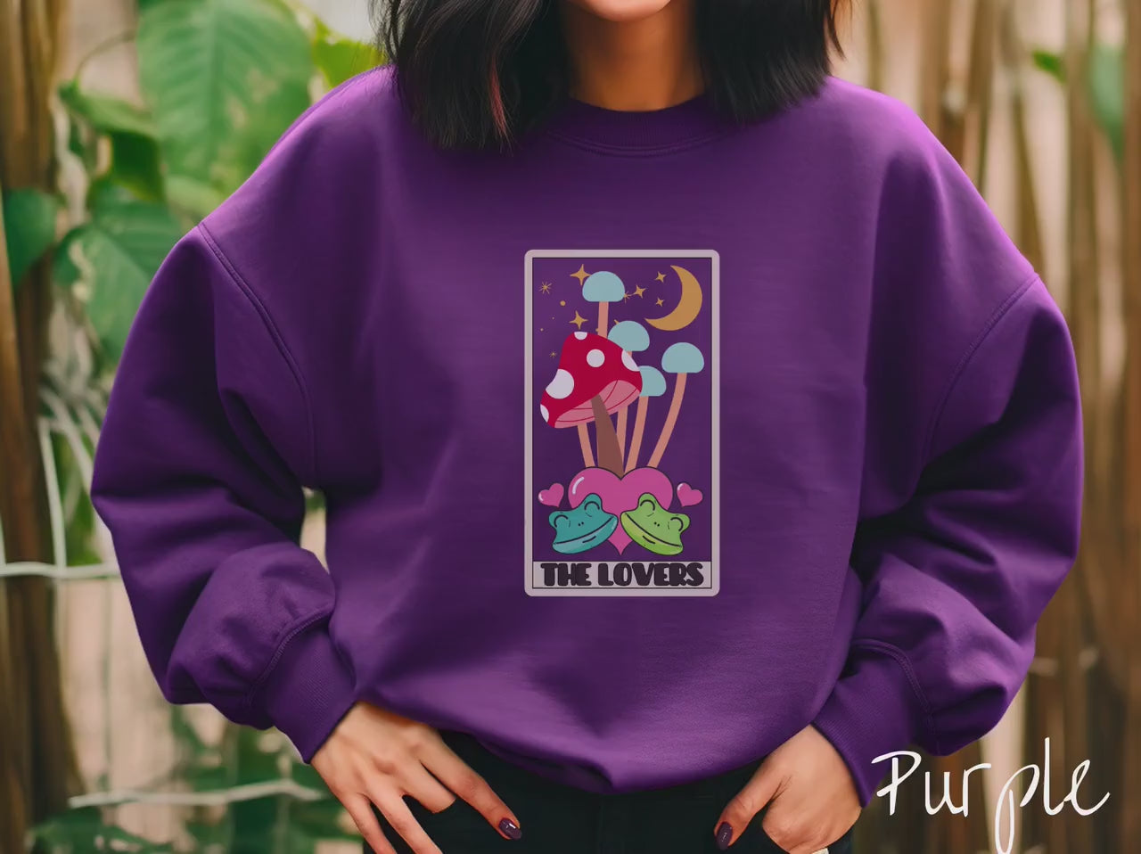 Frog Valentine's Day Sweatshirt, V-Day Tarot Card Gift for Significant Other