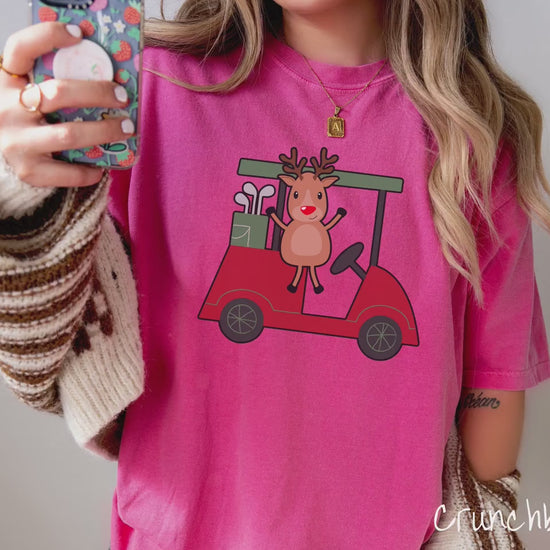 Reindeer Golf Caddy Shirt, Christmas Golf Gift