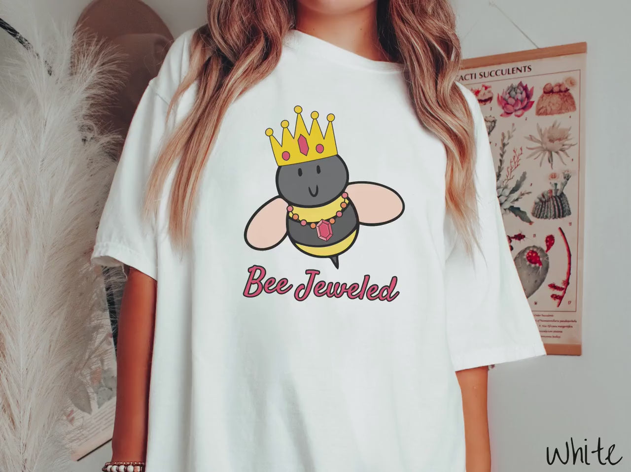The Bee Jeweled Comfort Colors Shirt, Gift this Funny Bejeweled Beekeeping T-Shirt to your Pun-Loving Friends!