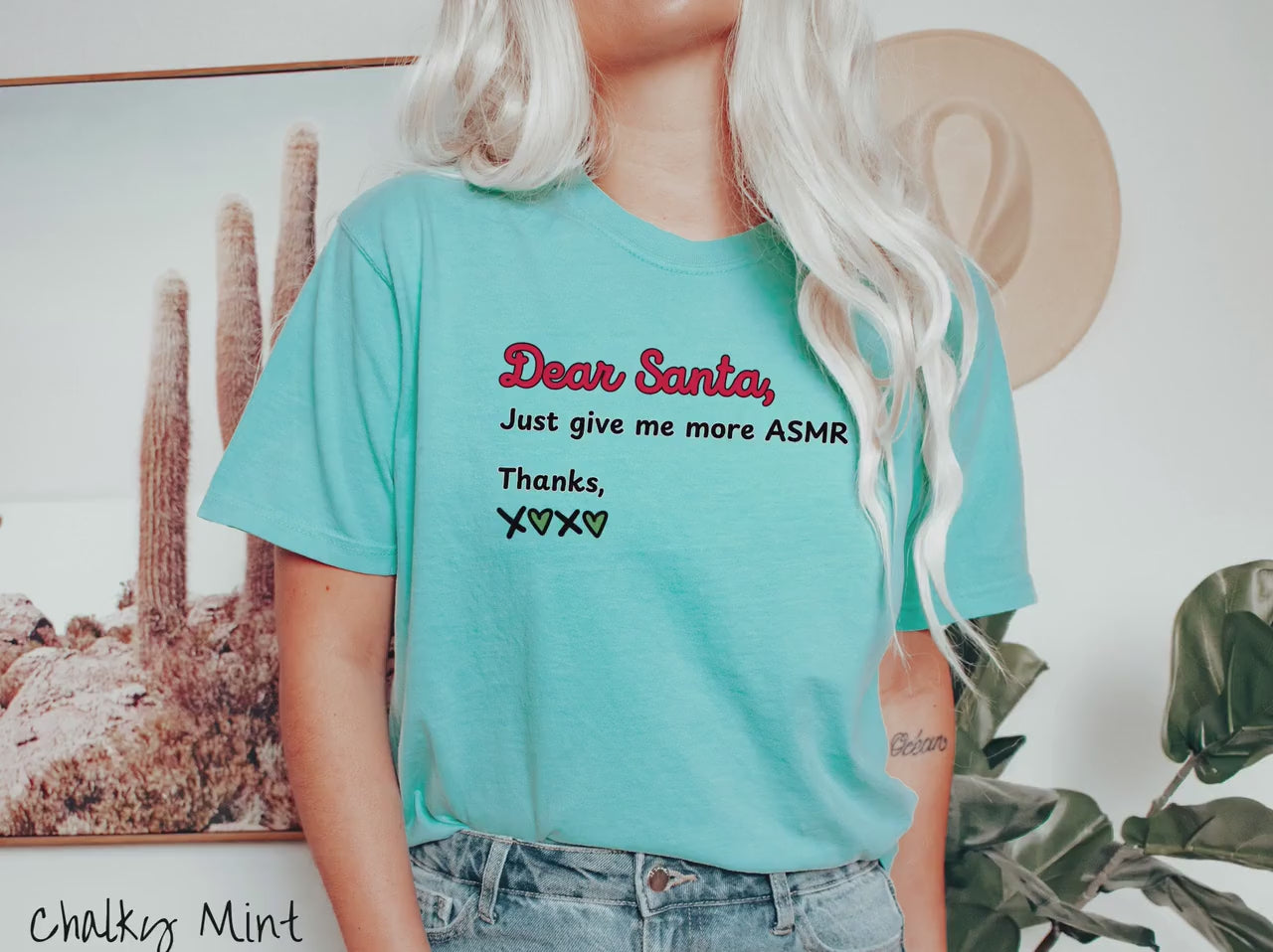 The Dear Santa ASMR Comfort Colors Shirt, Gift This Christmas ASMR Shirt to a Tinglehead This Holiday Season!