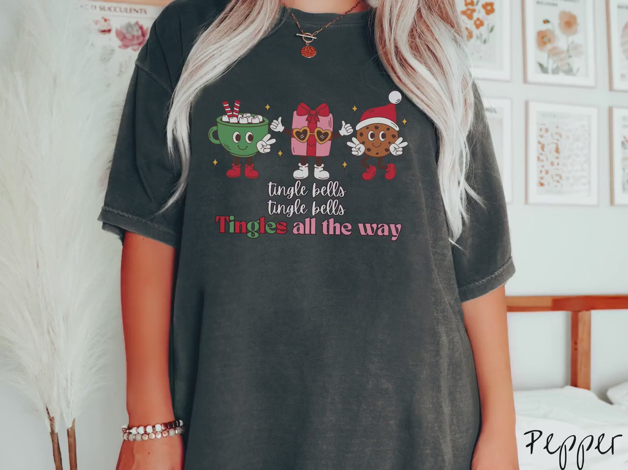 The Tingle Bells ASMR Tee-shirt, Gift This Colorful Xmas Tee-shirt to Your Favorite Tinglehead!