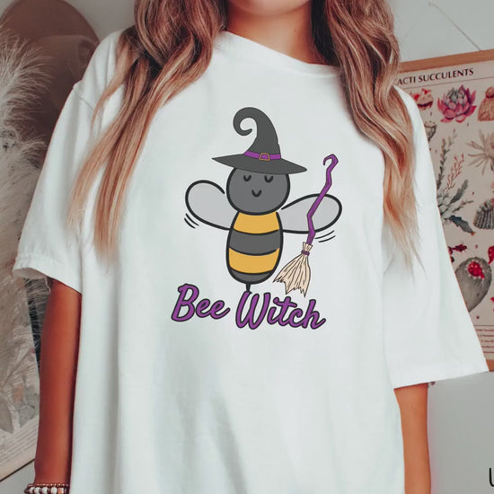 The Bee Witch Comfort Colors Shirt, Gift this Funny Bewitched Beekeeping Pun T-shirt to your Friends!