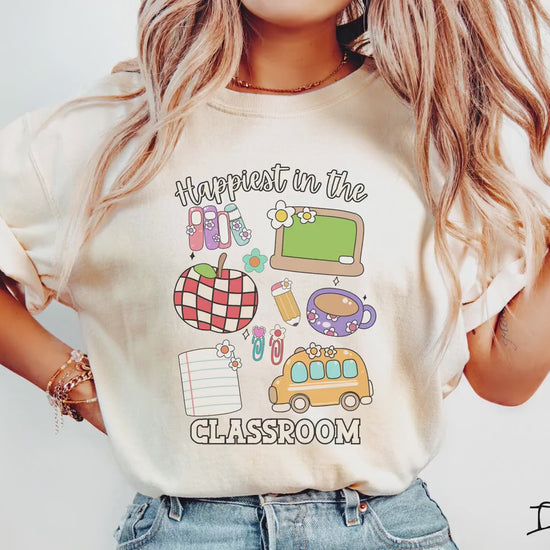 The Happiest in the Classroom Comfort Colors Shirt, Gift This Elementary School Teacher Tee-shirt to Your Favorite StudentThis Year!