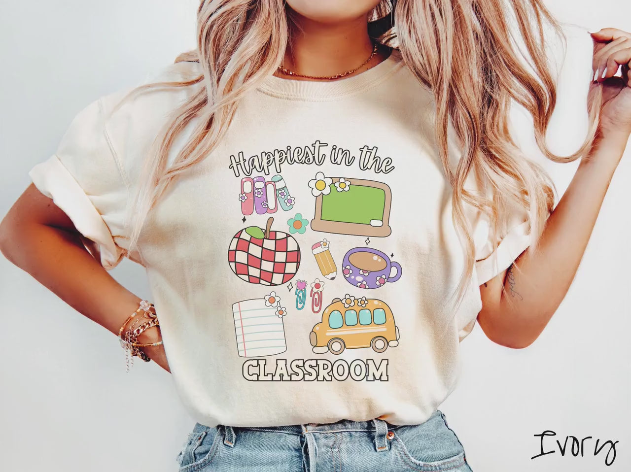 The Happiest in the Classroom Comfort Colors Shirt, Gift This Elementary School Teacher Tee-shirt to Your Favorite StudentThis Year!